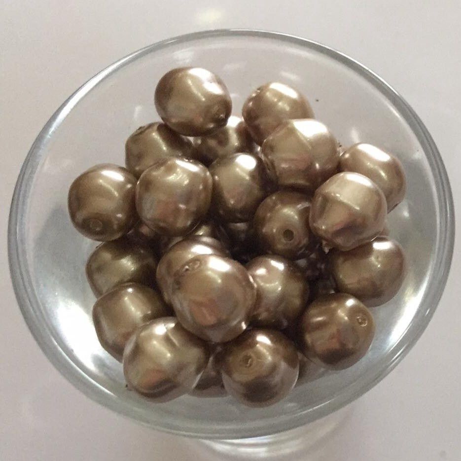 Czech GB Baroque Pearl - Cocoa 8x7mm