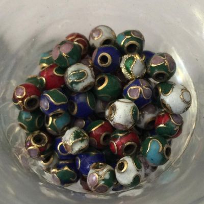 Cloisonne Round - Assorted 4mm