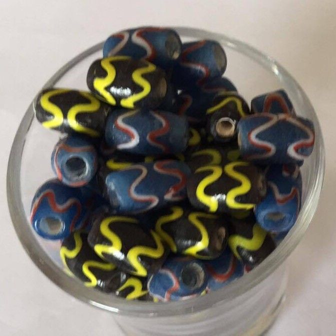 Javanese Glass - Matt Blue / Black 10mm