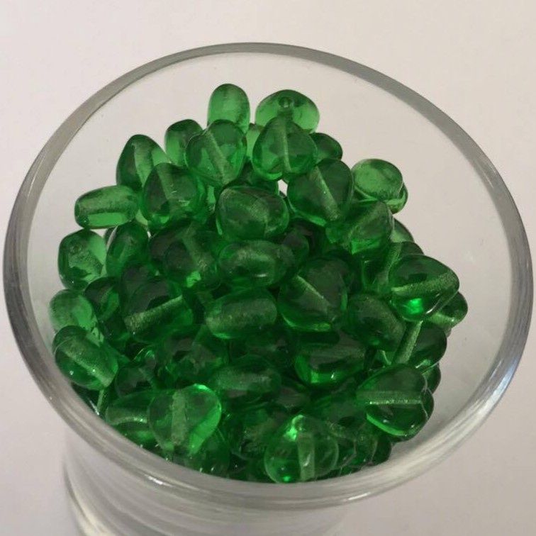 Czech Heart - Green 6mm