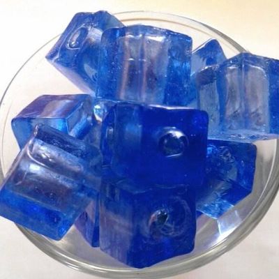 Chinese Foil Cube - Light Sapphire 12mm