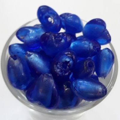 Chinese Foil Heart - Dark Sapphire 12mm