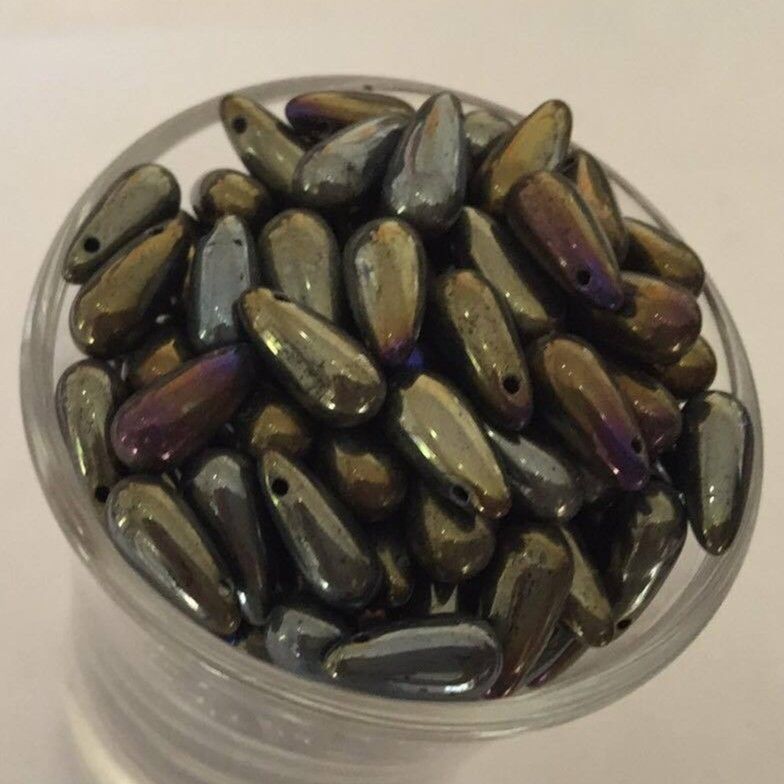 Tear Drop - Bronze Iris 10x5mm