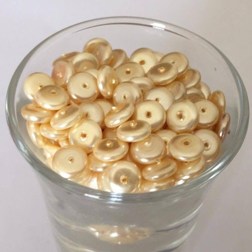 Czech GB Pearl Disc - Cream 6mm