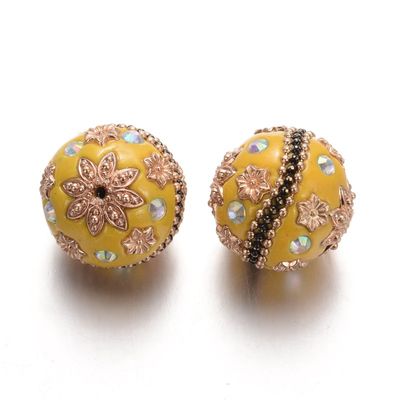 Statement Indonesian Bead - Goldenrod 24mm
