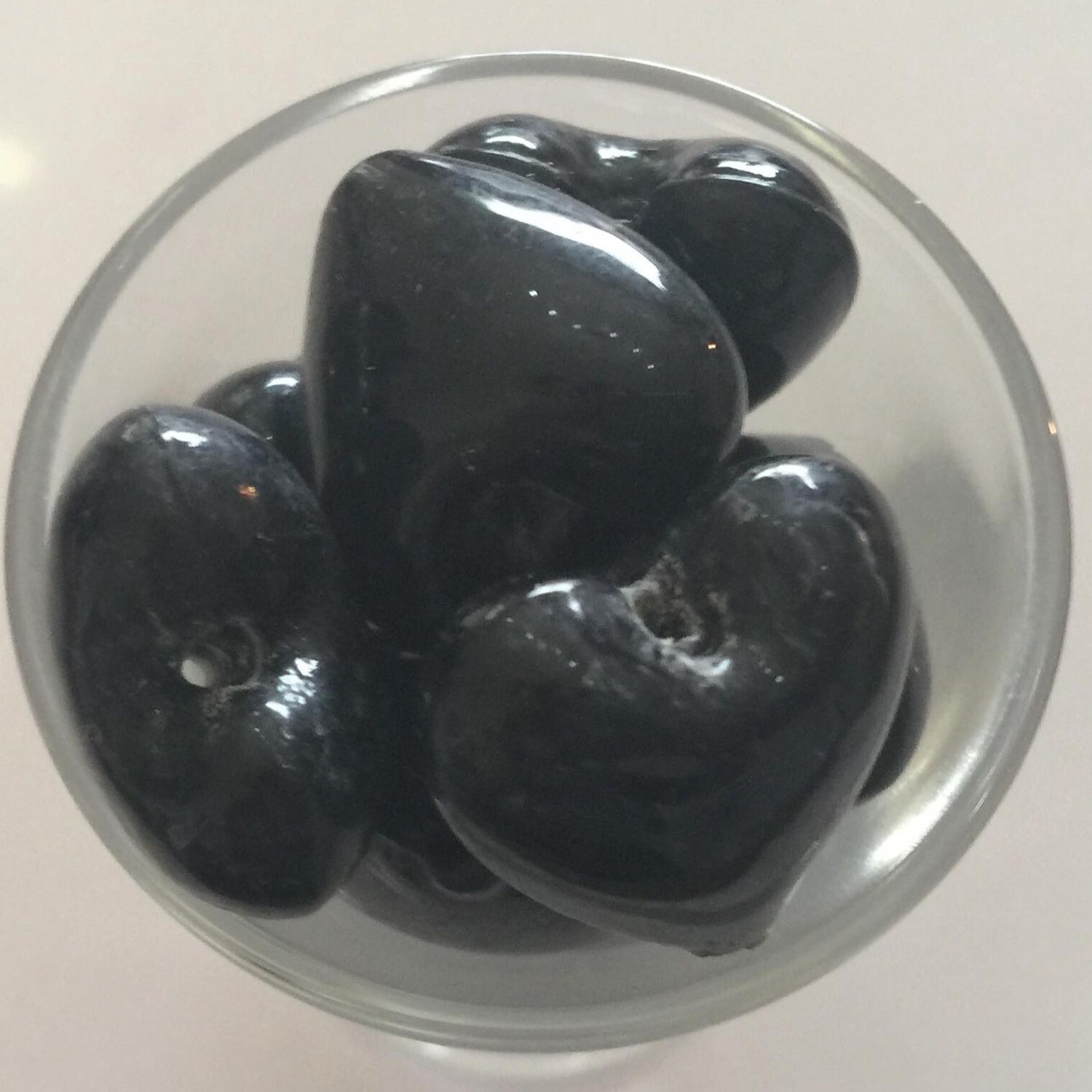 Chinese Hearts - Black 20mm