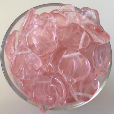 Czech Flat Leaf - Pink 14mm