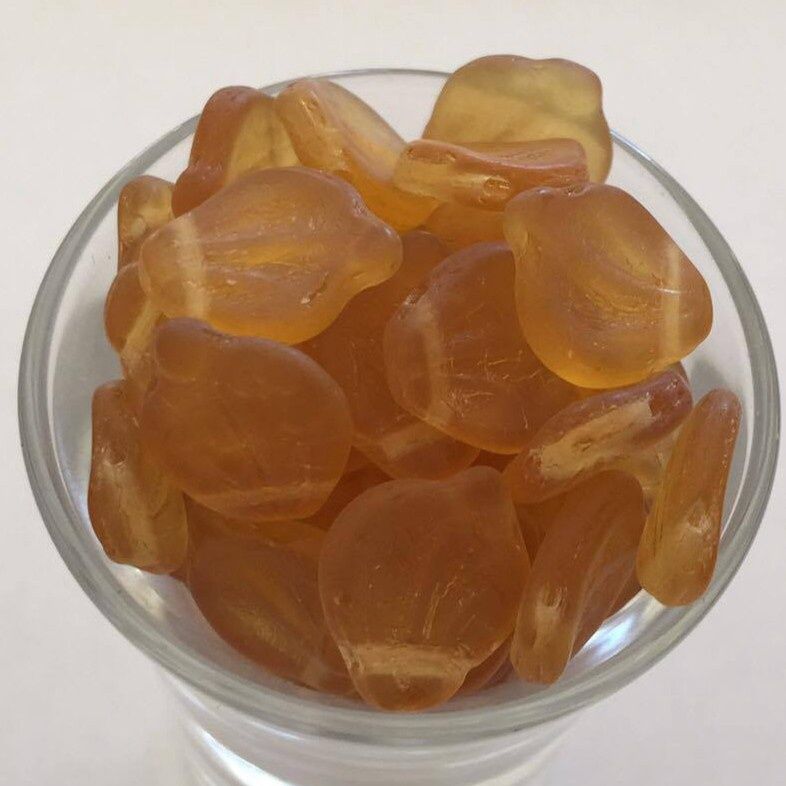 Czech Flat Leaf - Matt Amber 14mm