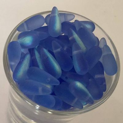 Tear Drop - Matt Blue AB 10mm (A Grade)