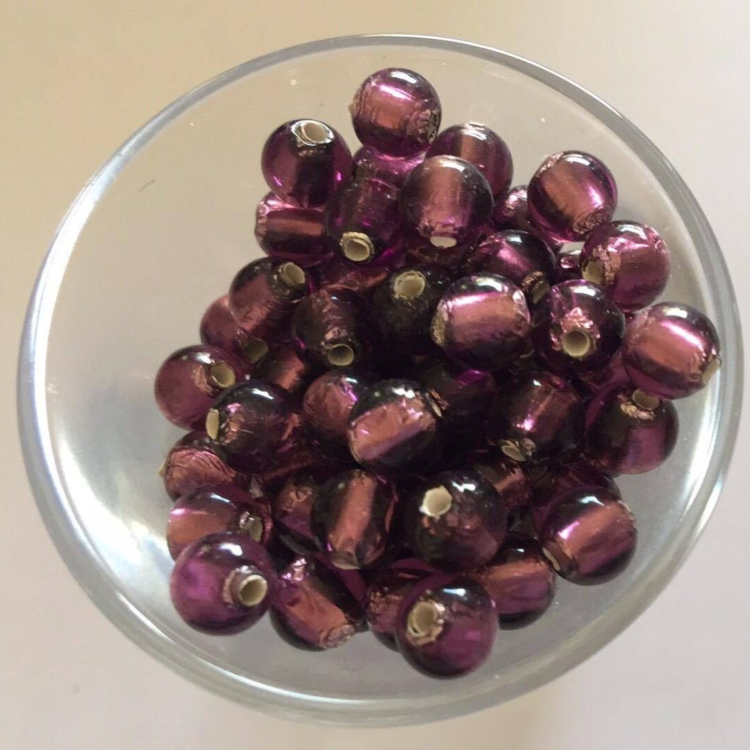 Czech Foil - Purple 6mm