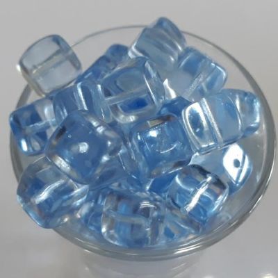 Czech Cube - Light Blue 8x11mm