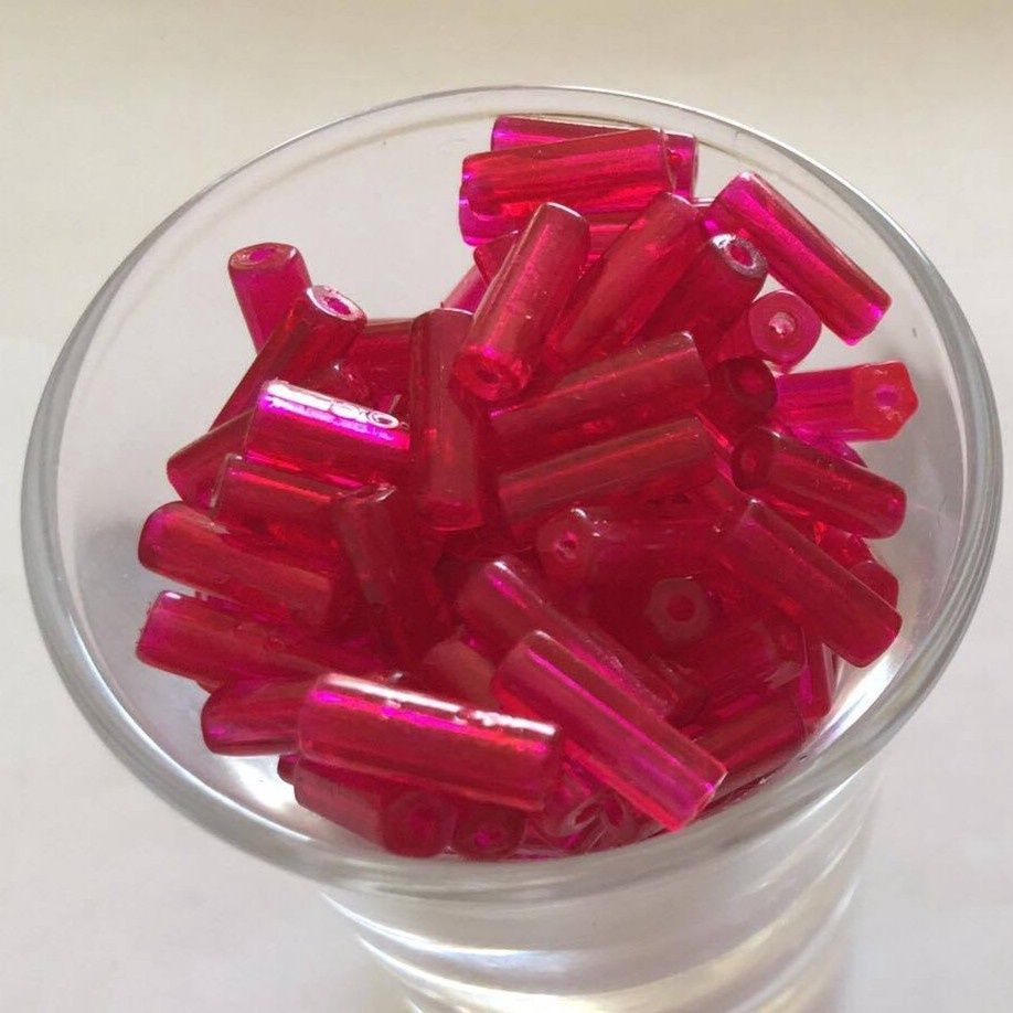 Czech Hex - Hot Pink 10x4mm