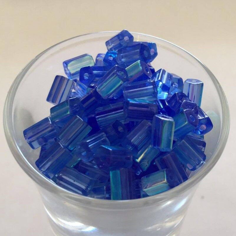 Czech Hex - Sapphire AB 6x4mm
