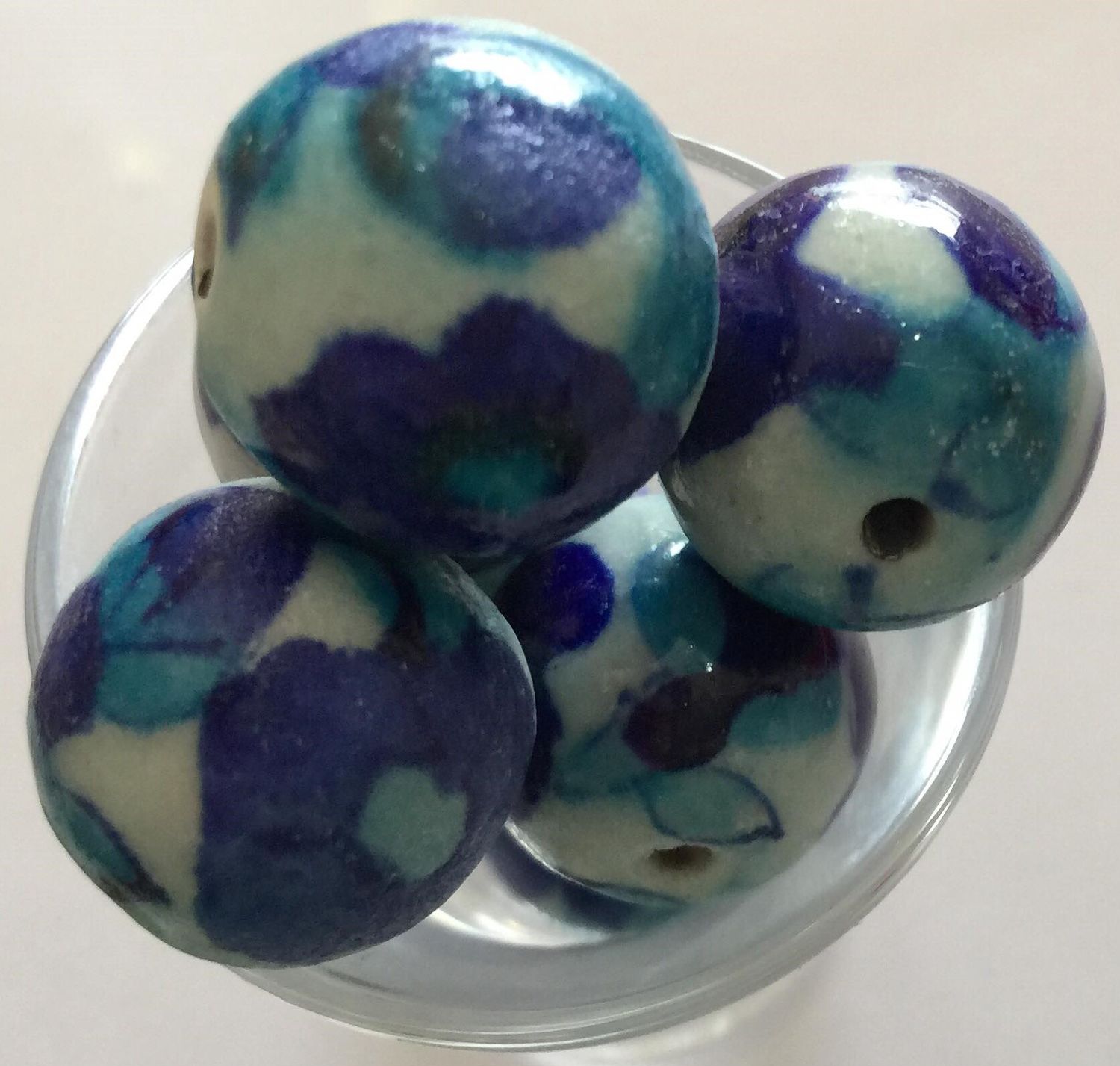 Jaipur Ceramic - Blue Flower 19mm