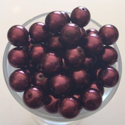 Czech GB Pearl - Burgundy 8mm