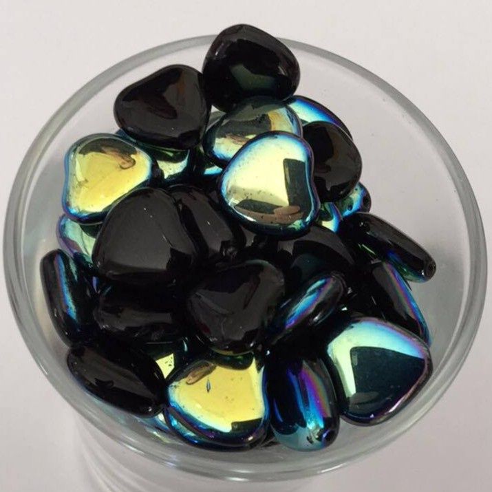 Czech Heart - Black AB 10mm