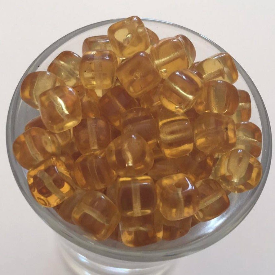 Czech Cube - Amber 5x7mm