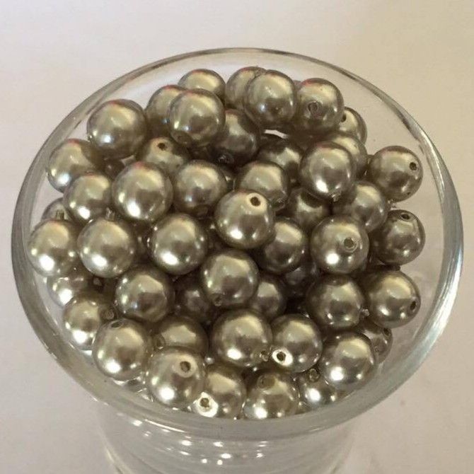 Czech GB Pearl - Silver 6mm