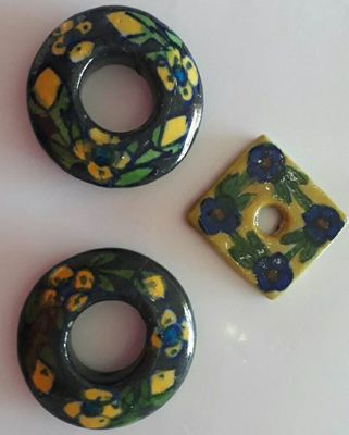 Jaipur - Floral Ceramic Donut 45mm