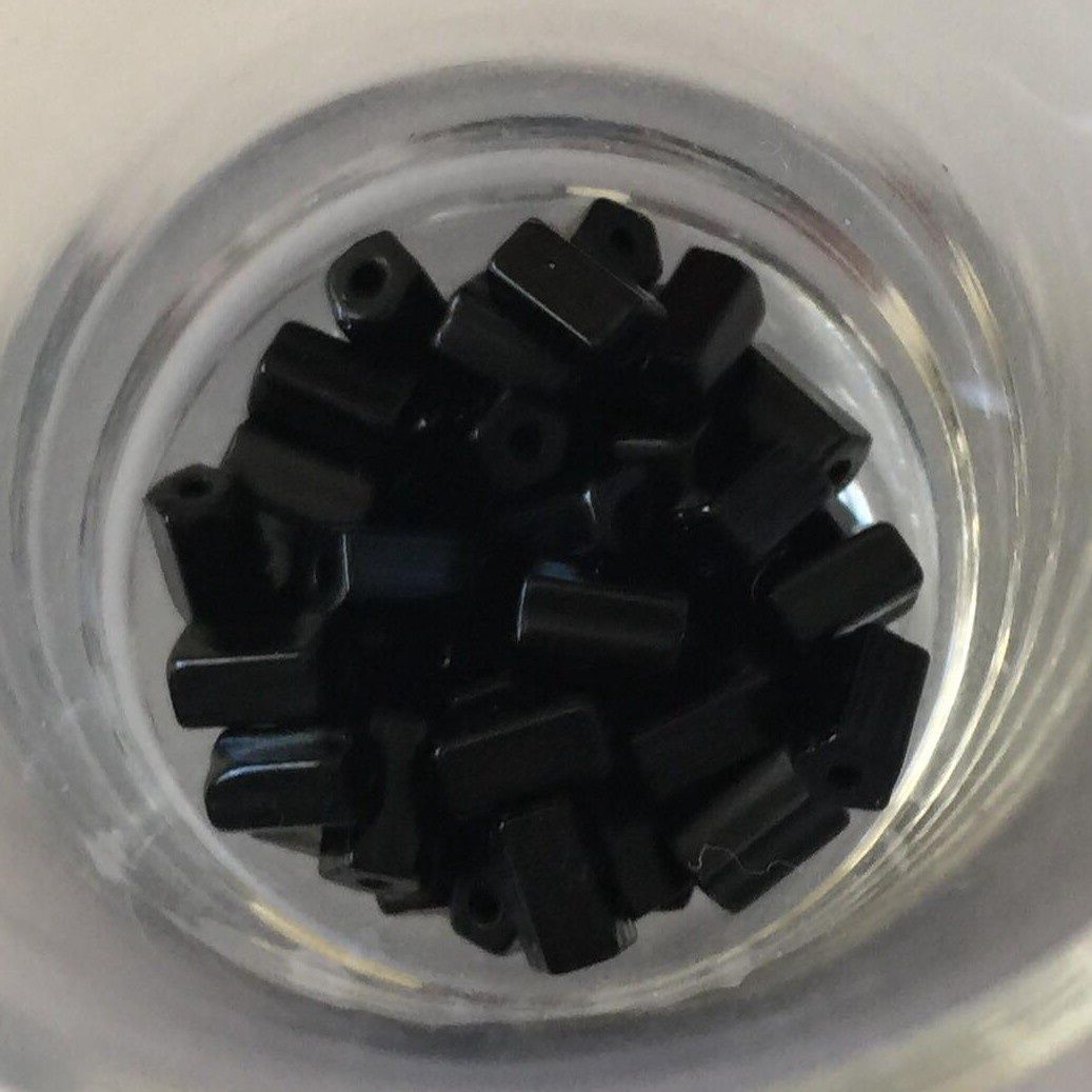 Czech Hex - Black 6x4mm