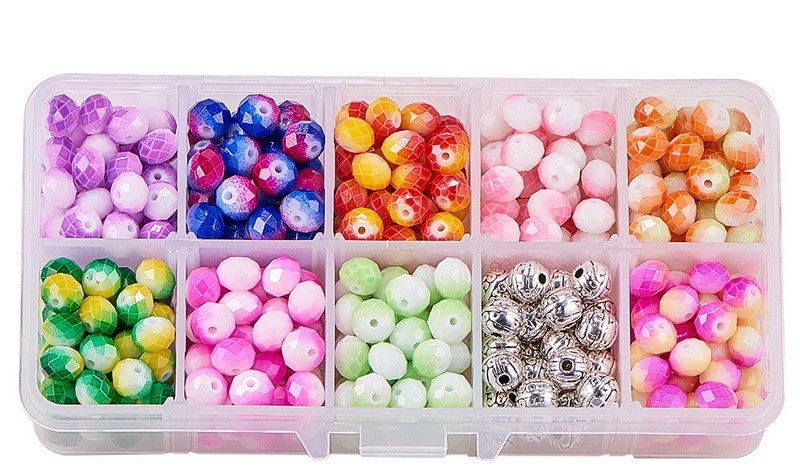 Two-Tone Faceted Cushion - Multi 13mm