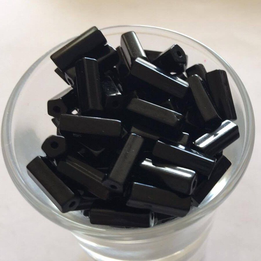 Czech Hex - Black 10x4mm