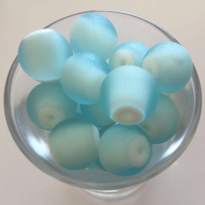 Chinese White Heart - Light Aqua 12mm