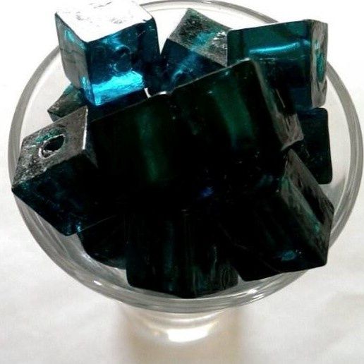 Chinese Foil Cube - Teal 12mm