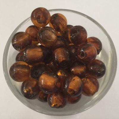 Chinese Foil Round - Dark Brown 8mm