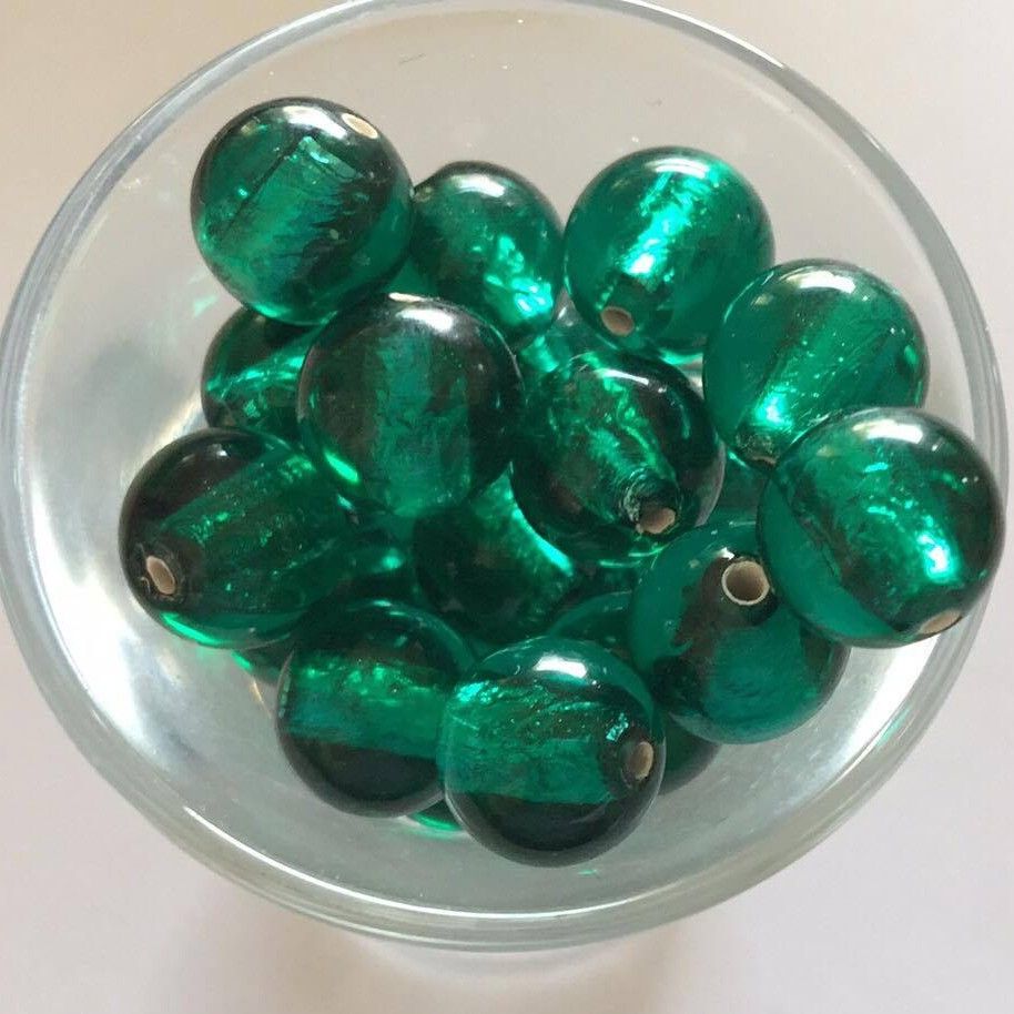 Czech Foil - Emerald 10mm