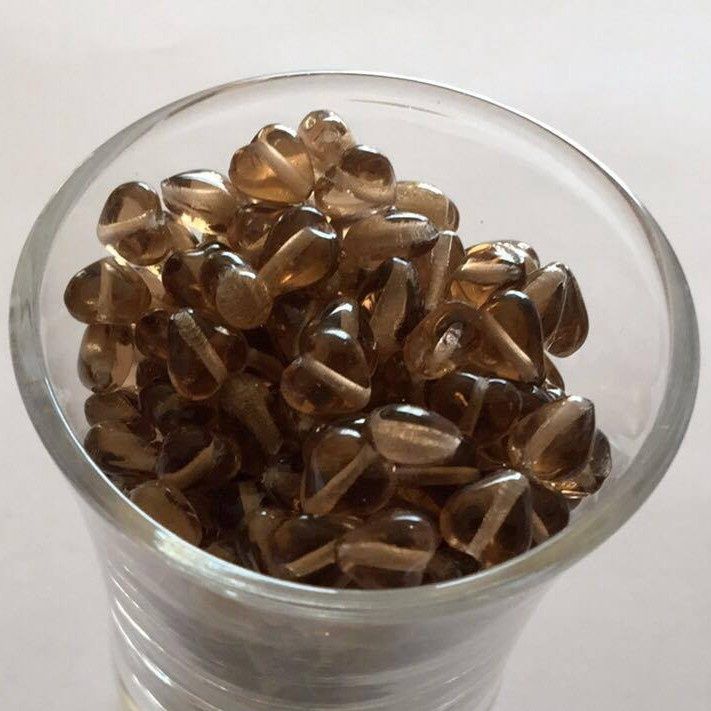 Czech Heart - Smoked Topaz 6mm