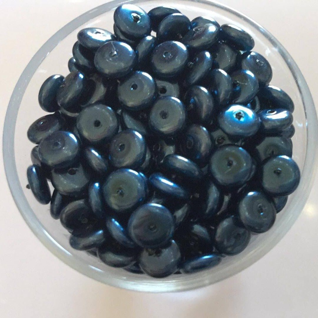 Czech GB Pearl Disc - Midnight Blue 6mm
