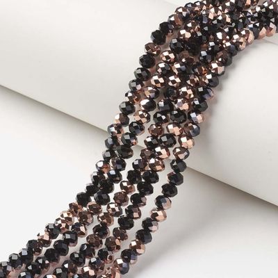 Cushion - Black With Copper 4x3mm
