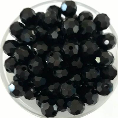 Chinese Crystal Cushion - Black 6mm
