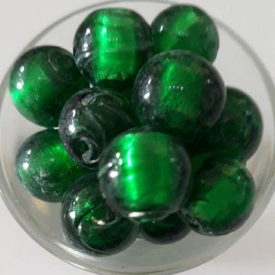 Chinese Foil Round - Green 12mm