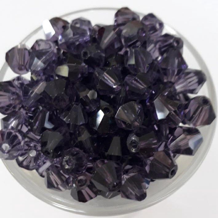 Chinese Crystal Bicone - Purple Velvet 6mm