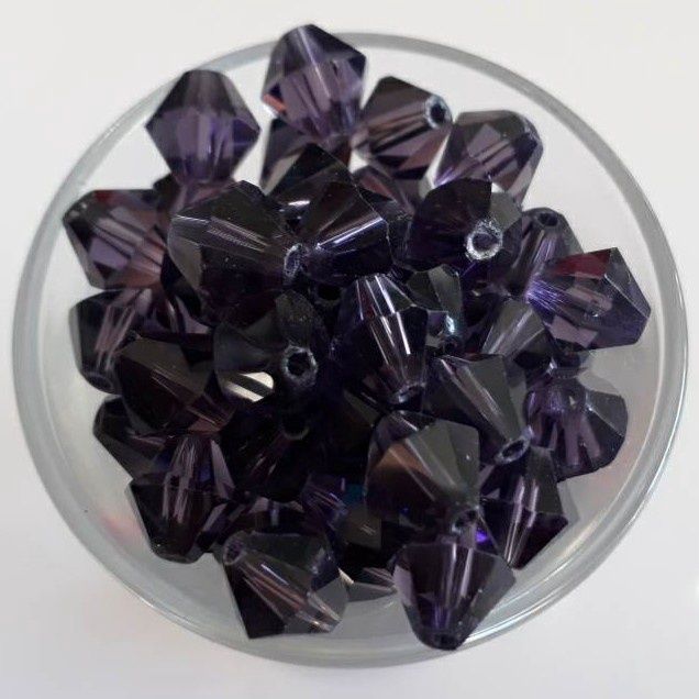 Chinese Crystal Bicone - Tanzanite 8mm