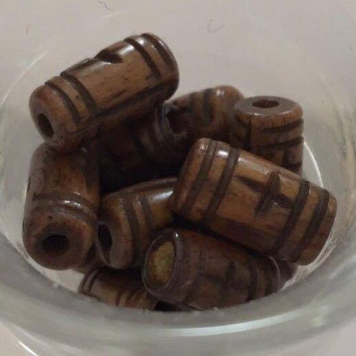 Bone Tube - Brown 13x6mm