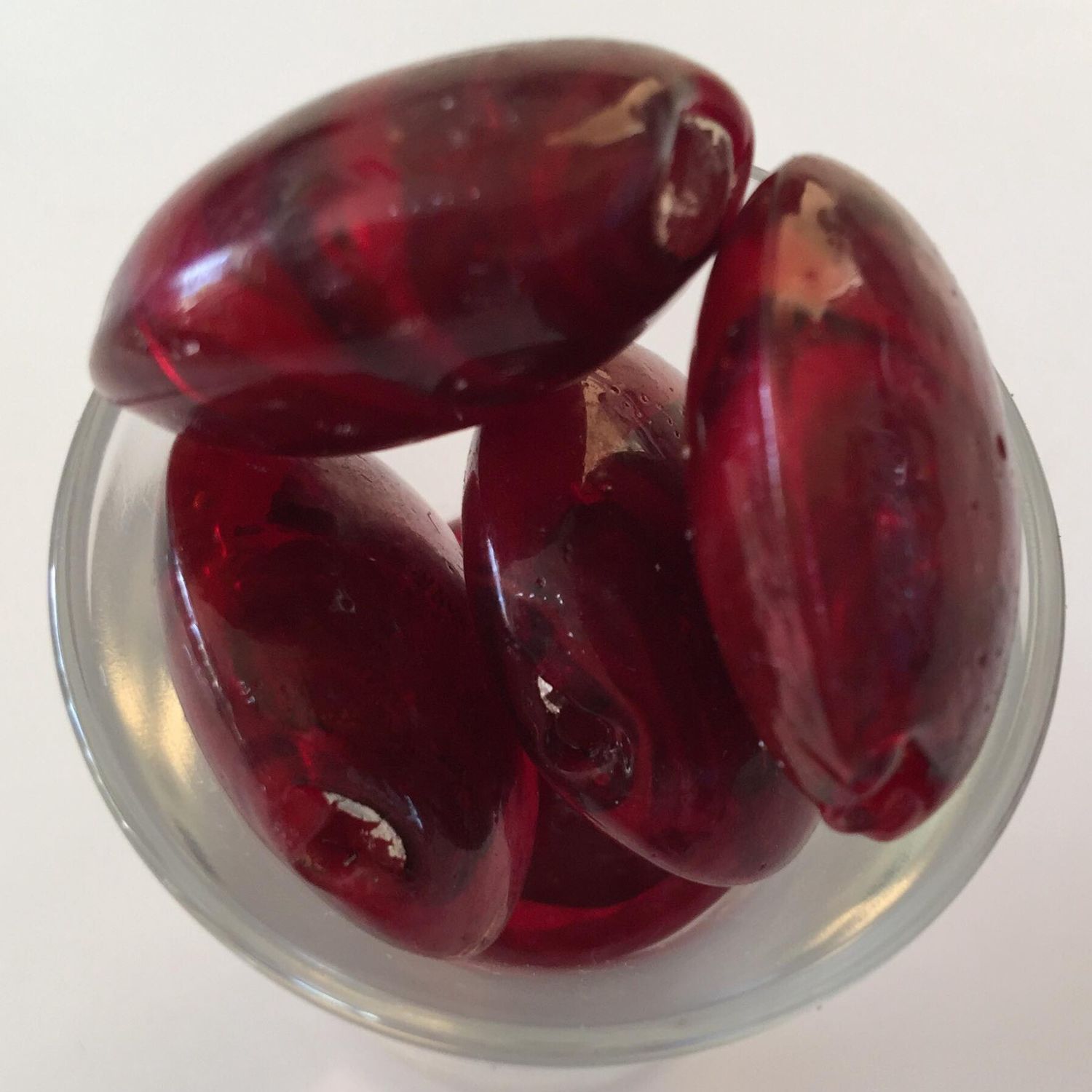 Chinese Foil Puffed Round - Red 25mm