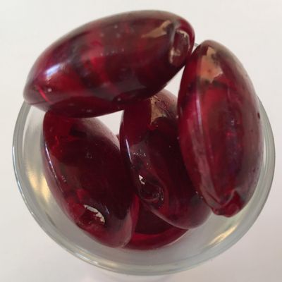 Chinese Foil Puffed Round - Red 25mm