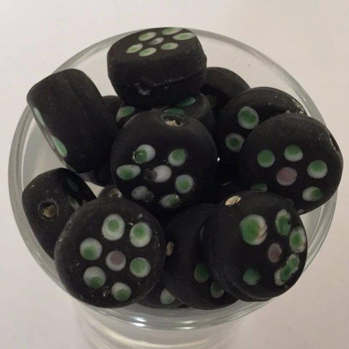 Javanese Glass - Flat Black Camo Disc 15mm