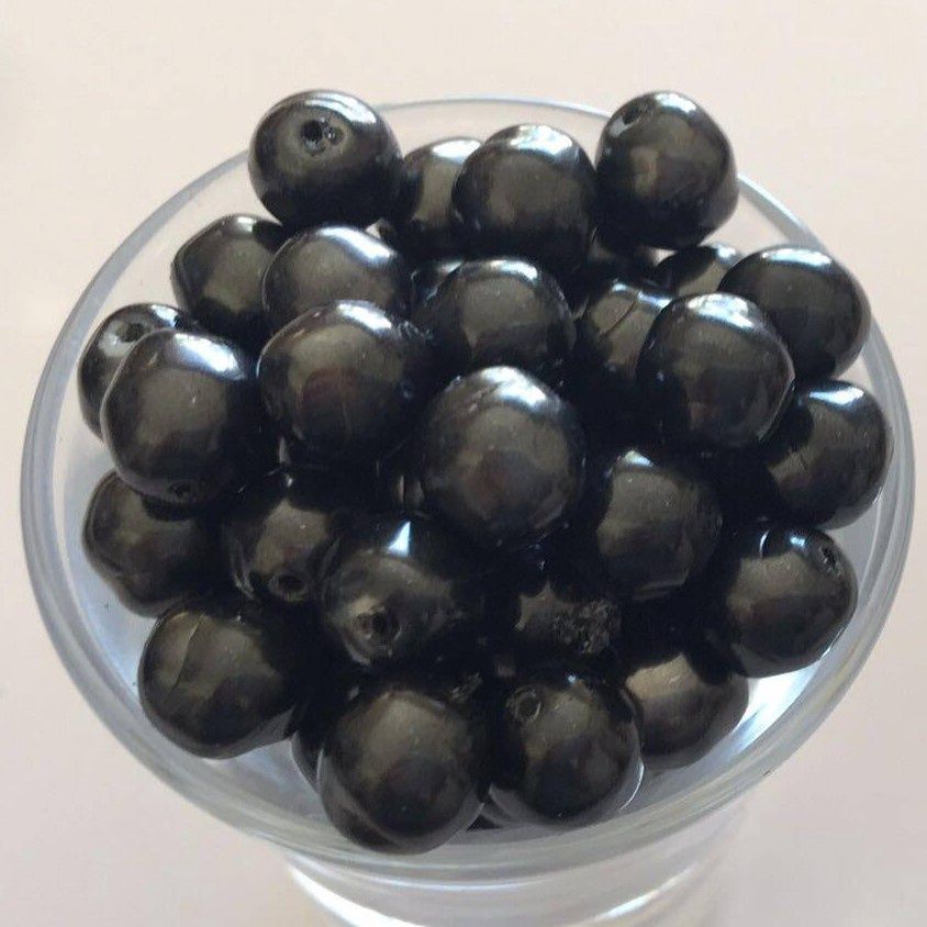 Czech GB Baroque Pearl - Black 8x7mm