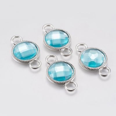 Glass Links - Sky Blue 34x20mm