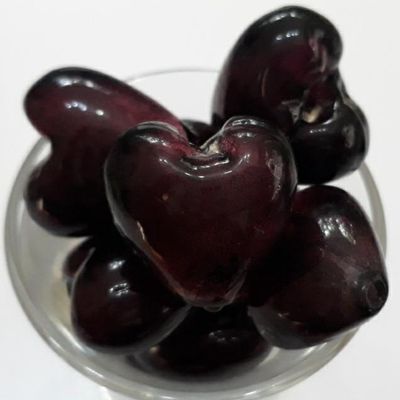 Chinese Foil Heart - Amethyst 20mm