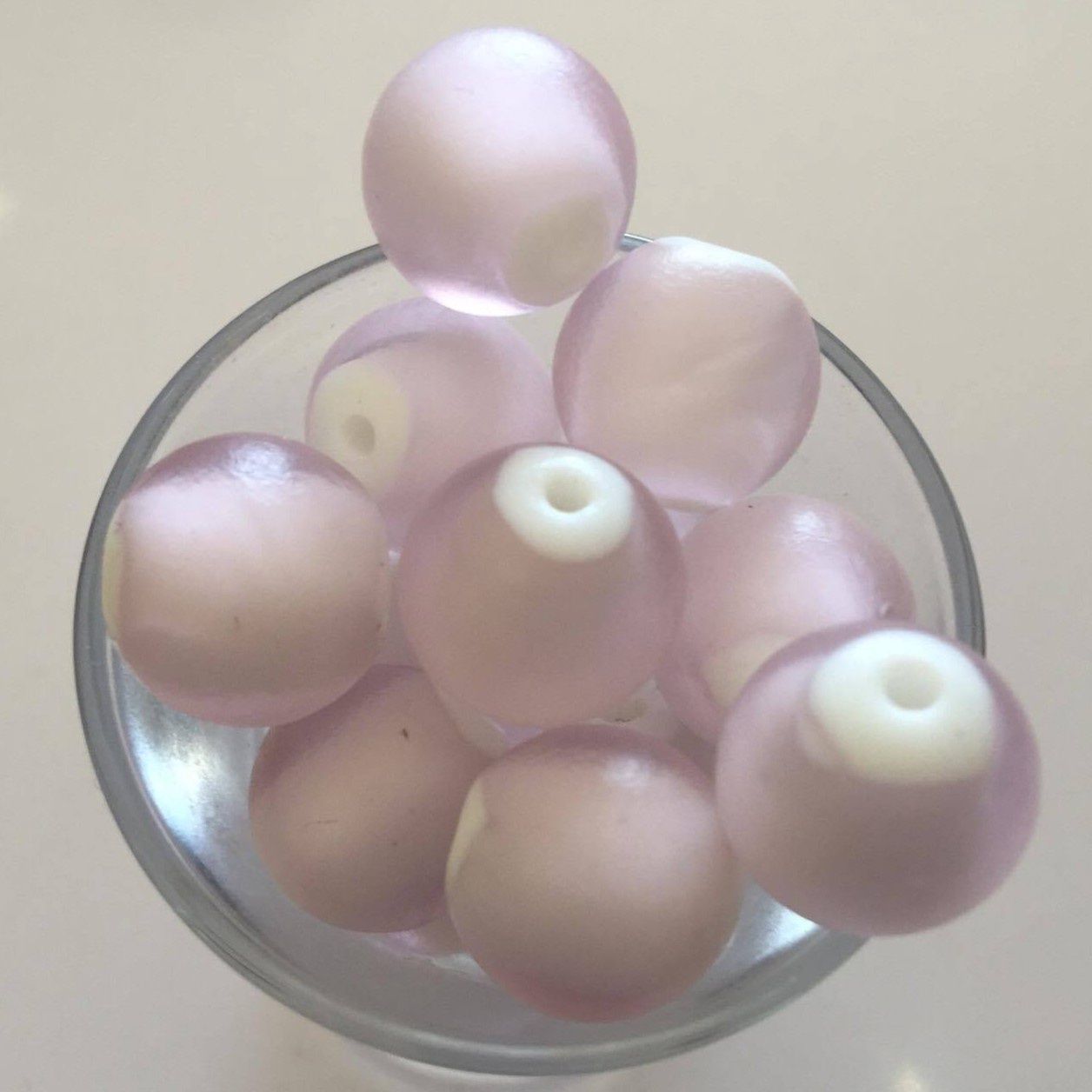 Chinese White Heart - Pale Pink 14mm