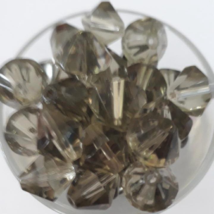 Chinese Crystal Bicone - Black Diamond 10mm