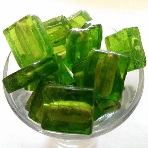 Chinese Foil Square - Lime 15mm