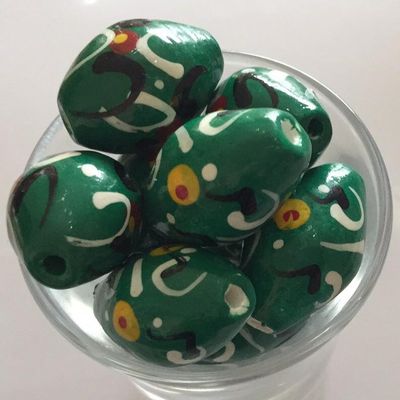 Borneo Ceramic Oval - Green 20mm