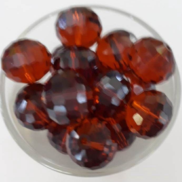 Chinese Crystal Round Facet - Topaz 12mm