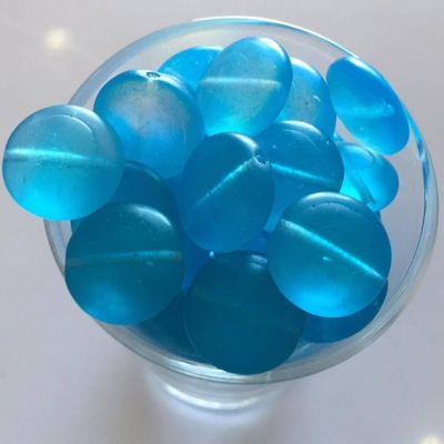 Czech Flat Spiral - Matt Aqua AB 12mm